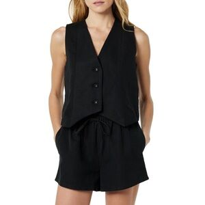 NWT The Drop Esma Linen Vest